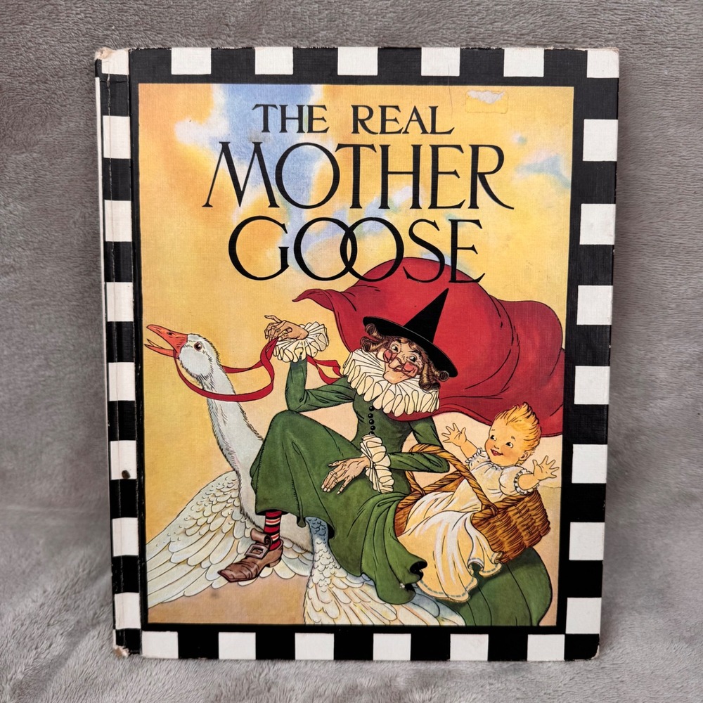 The Real Mother Goose Blanche Fisher Wright Rand McNally 1980s Hardcover Book